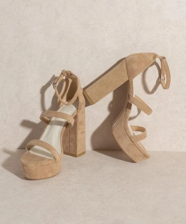 Womens Raelynn Suede Platform Heels