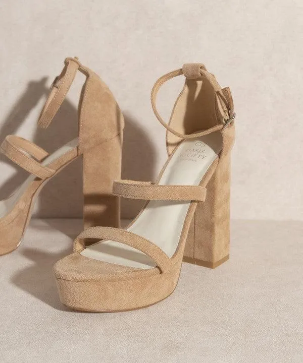 Womens Raelynn Suede Platform Heels