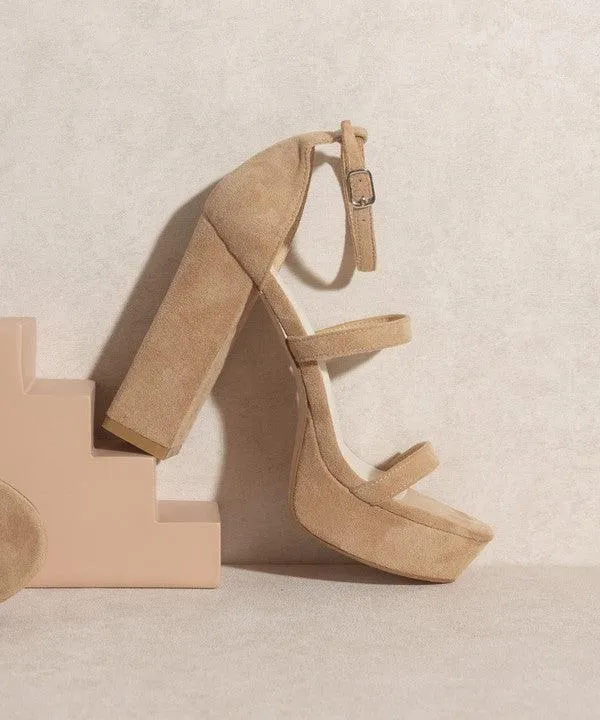 Womens Raelynn Suede Platform Heels