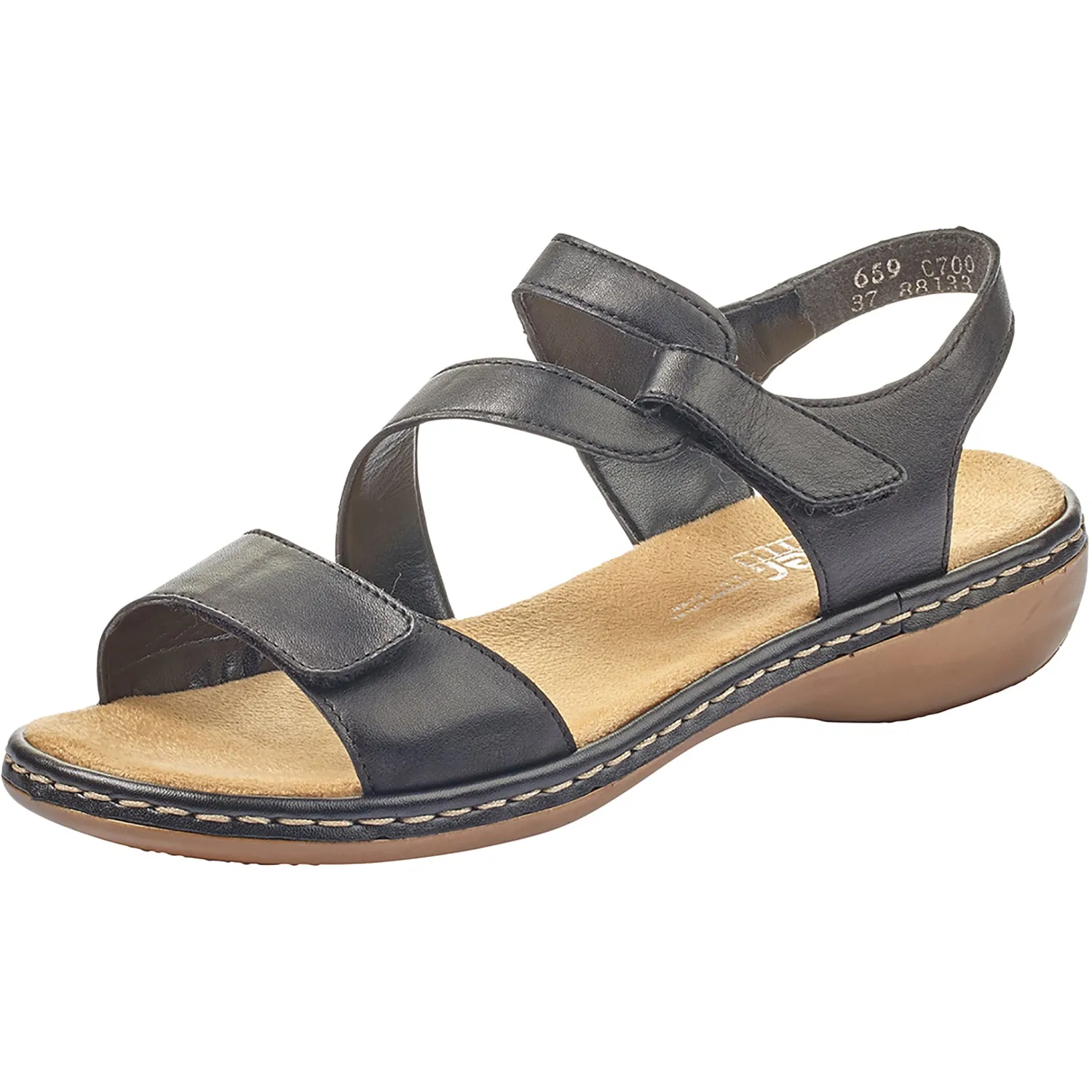 Women's Rieker 659C7-00 Regina Black Leather