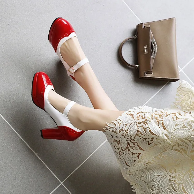 Women's Shoes Simple and Sweet High Heels Light Mouth Color Matching