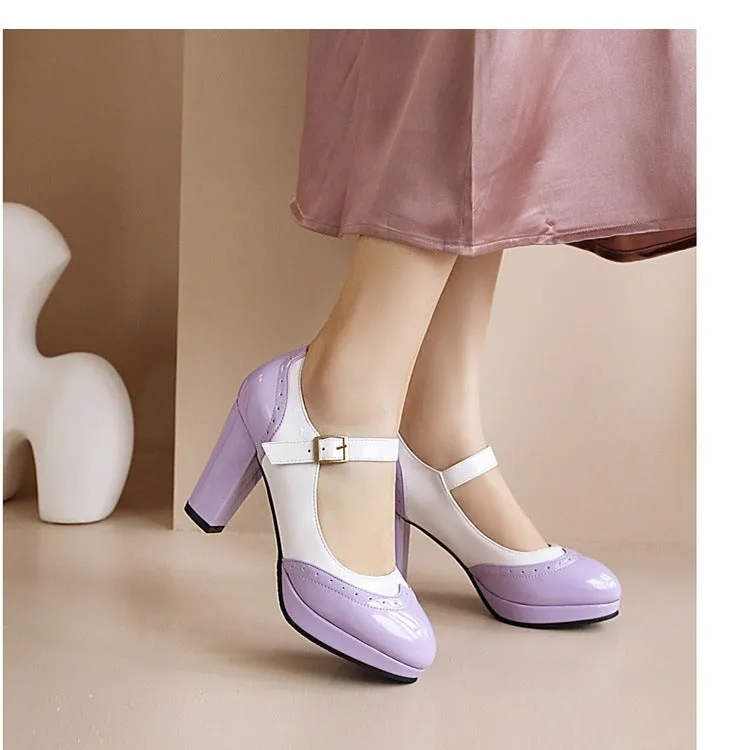 Women's Shoes Simple and Sweet High Heels Light Mouth Color Matching