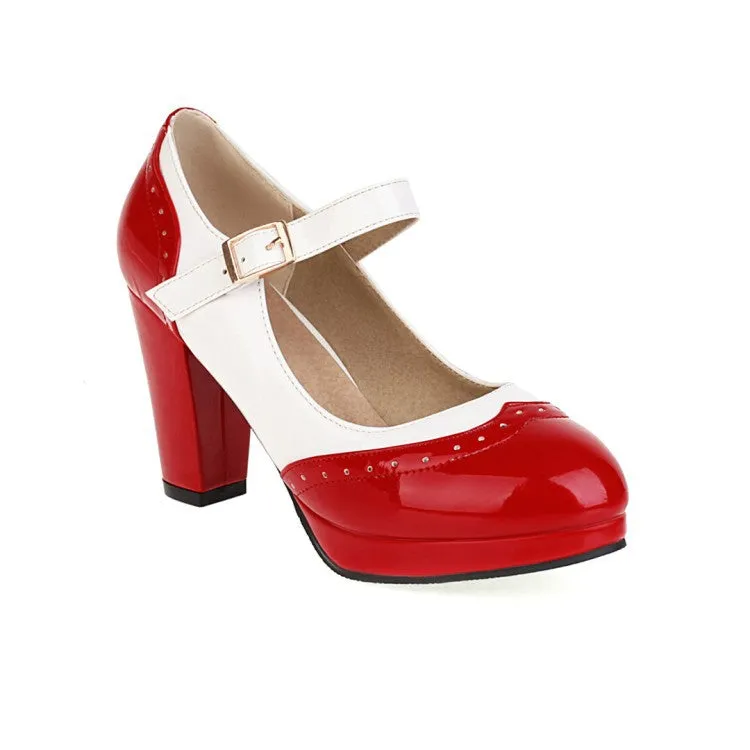 Women's Shoes Simple and Sweet High Heels Light Mouth Color Matching