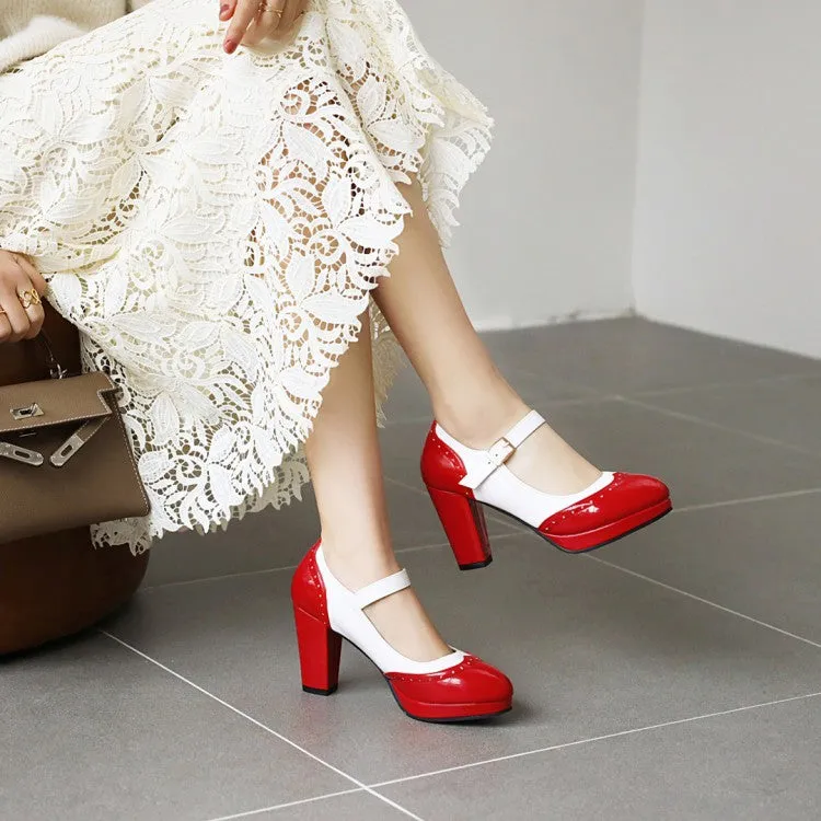Women's Shoes Simple and Sweet High Heels Light Mouth Color Matching