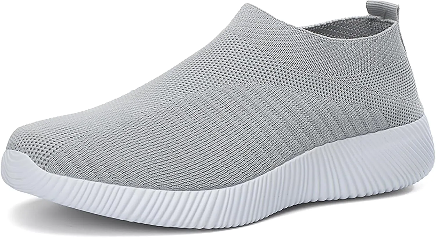 Women's Slip on Walking Loafer Shoes Knit Mesh Lightweight Comfort Slip on Breathable Sneakers