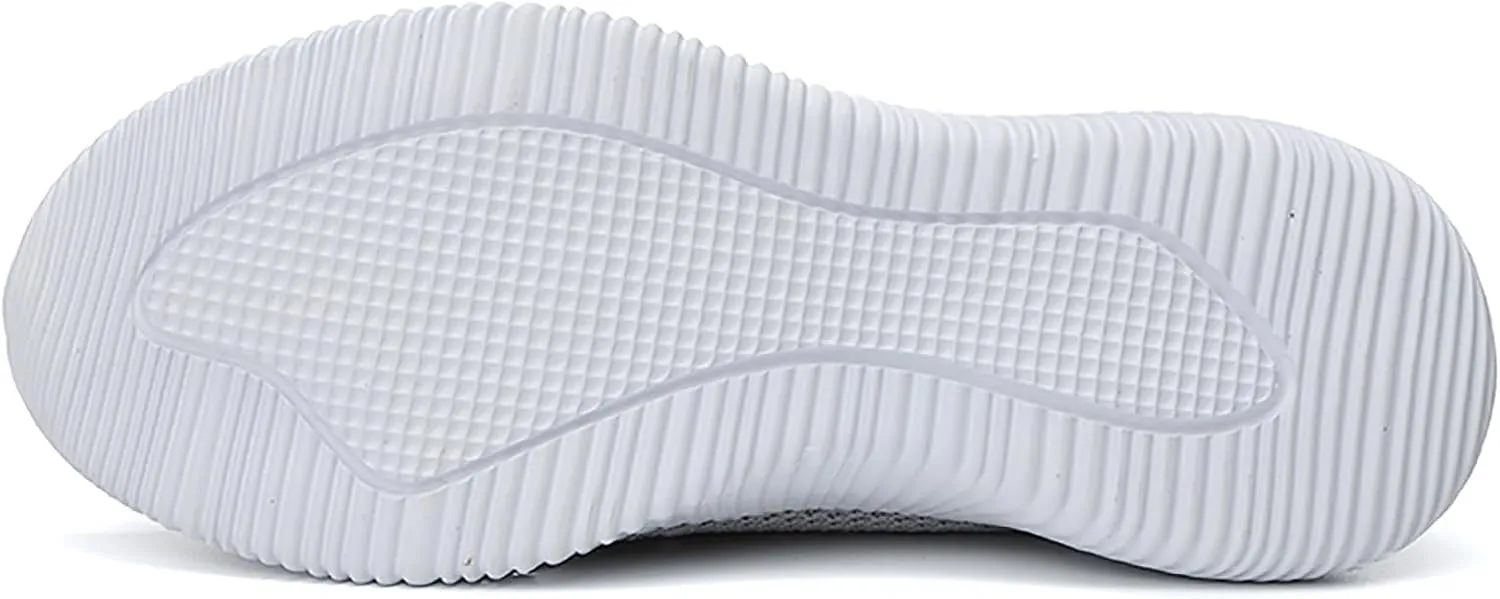 Women's Slip on Walking Loafer Shoes Knit Mesh Lightweight Comfort Slip on Breathable Sneakers