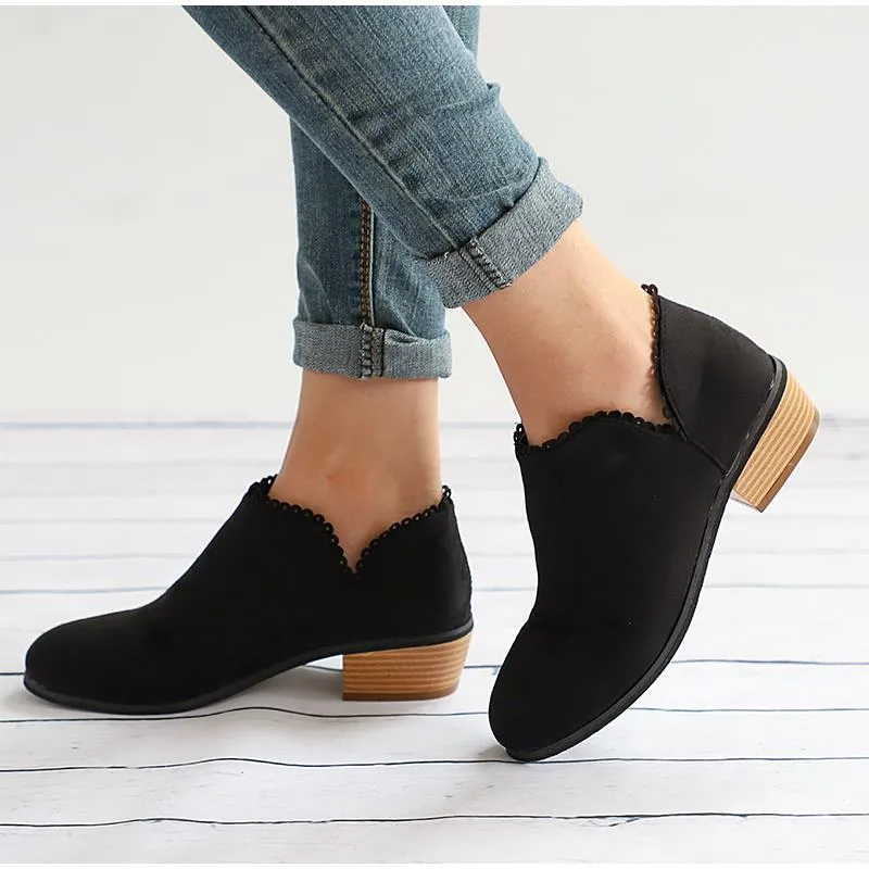 Women's Spring/Autumn Low-Heeled Ankle Shoes