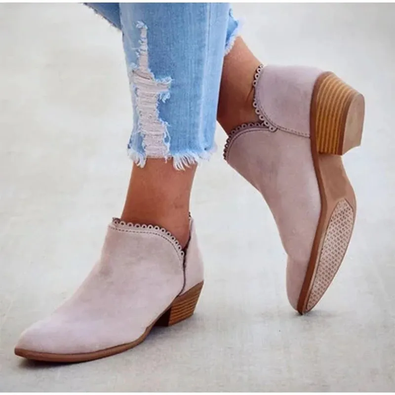Women's Spring/Autumn Low-Heeled Ankle Shoes