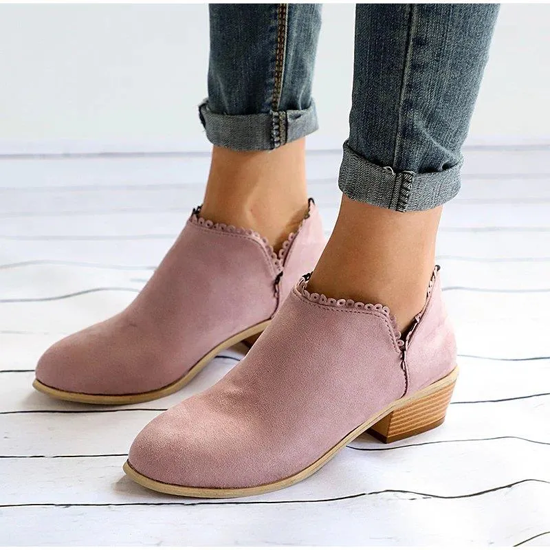 Women's Spring/Autumn Low-Heeled Ankle Shoes