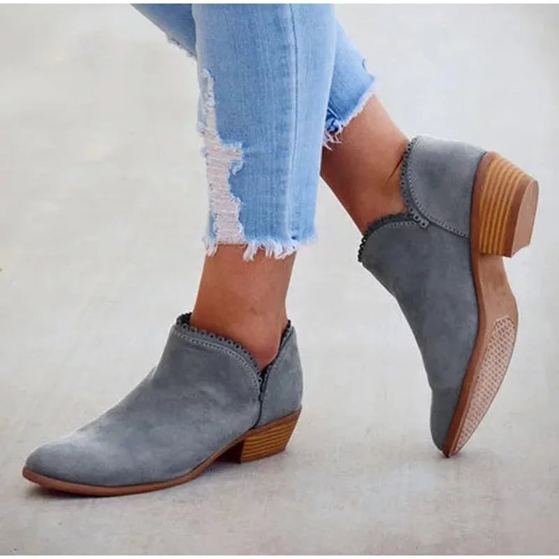 Women's Spring/Autumn Low-Heeled Ankle Shoes