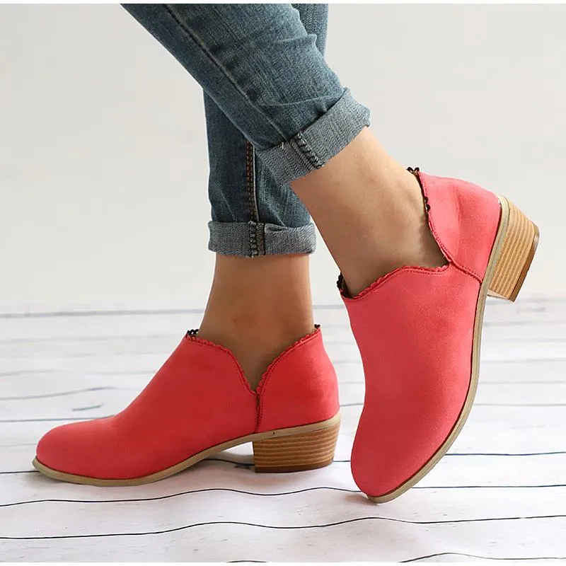 Women's Spring/Autumn Low-Heeled Ankle Shoes