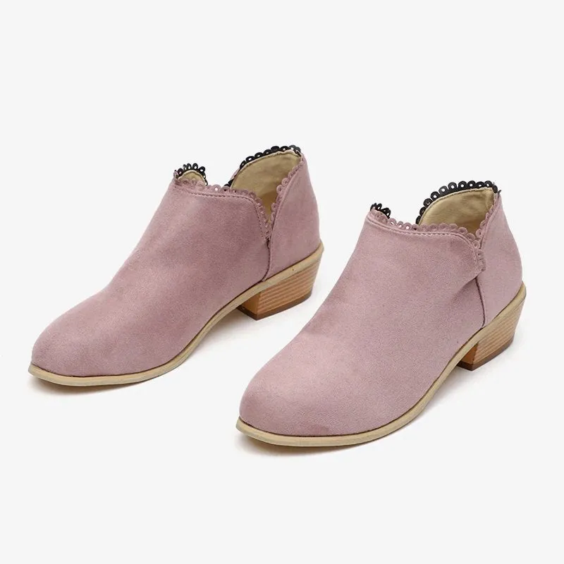 Women's Spring/Autumn Low-Heeled Ankle Shoes