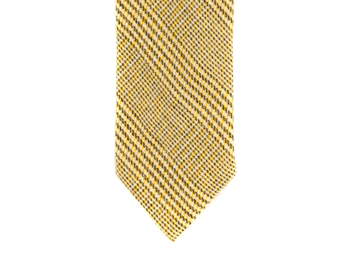 Wool Cashmere Tie Check Light Green