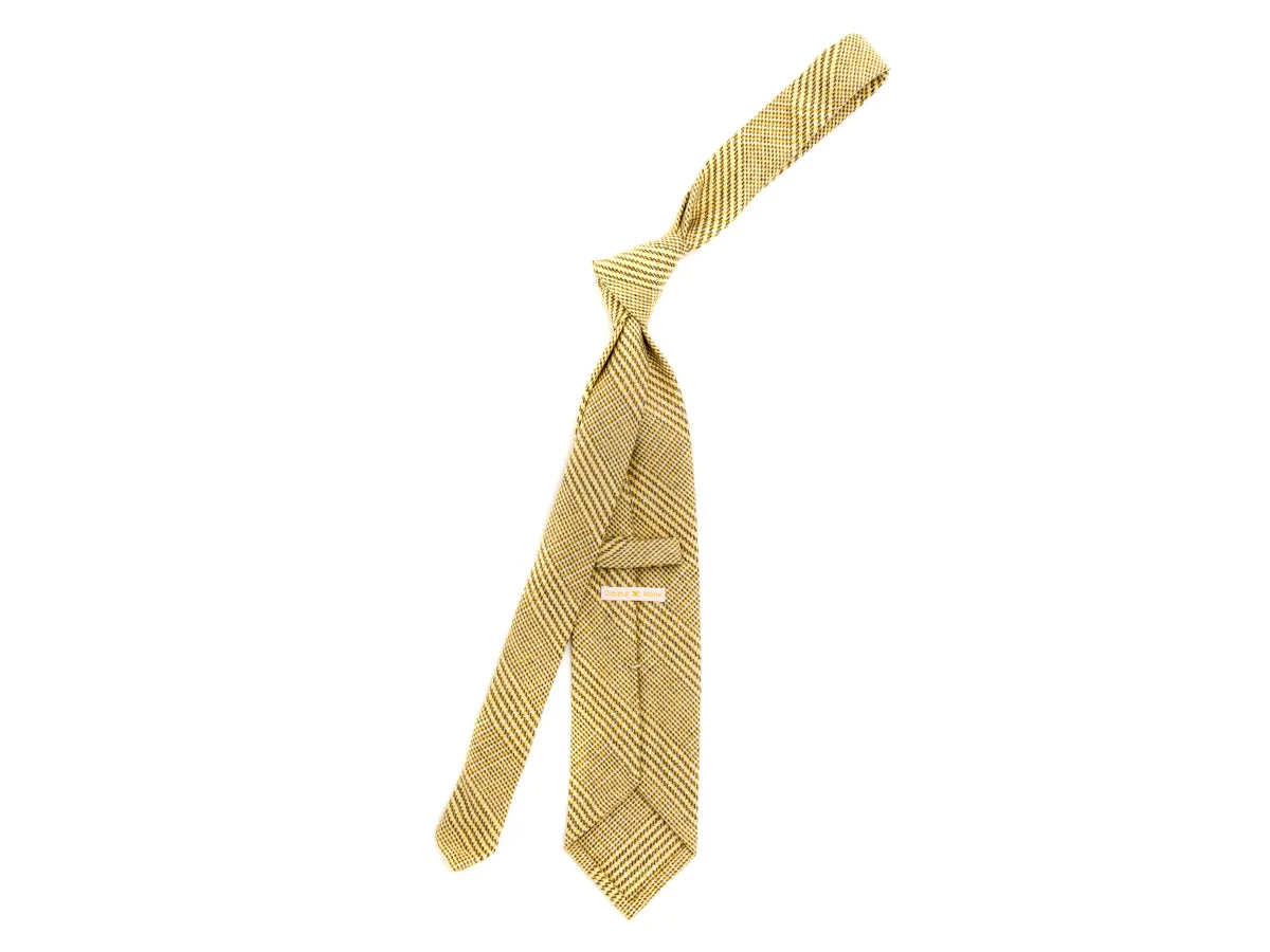 Wool Cashmere Tie Check Light Green