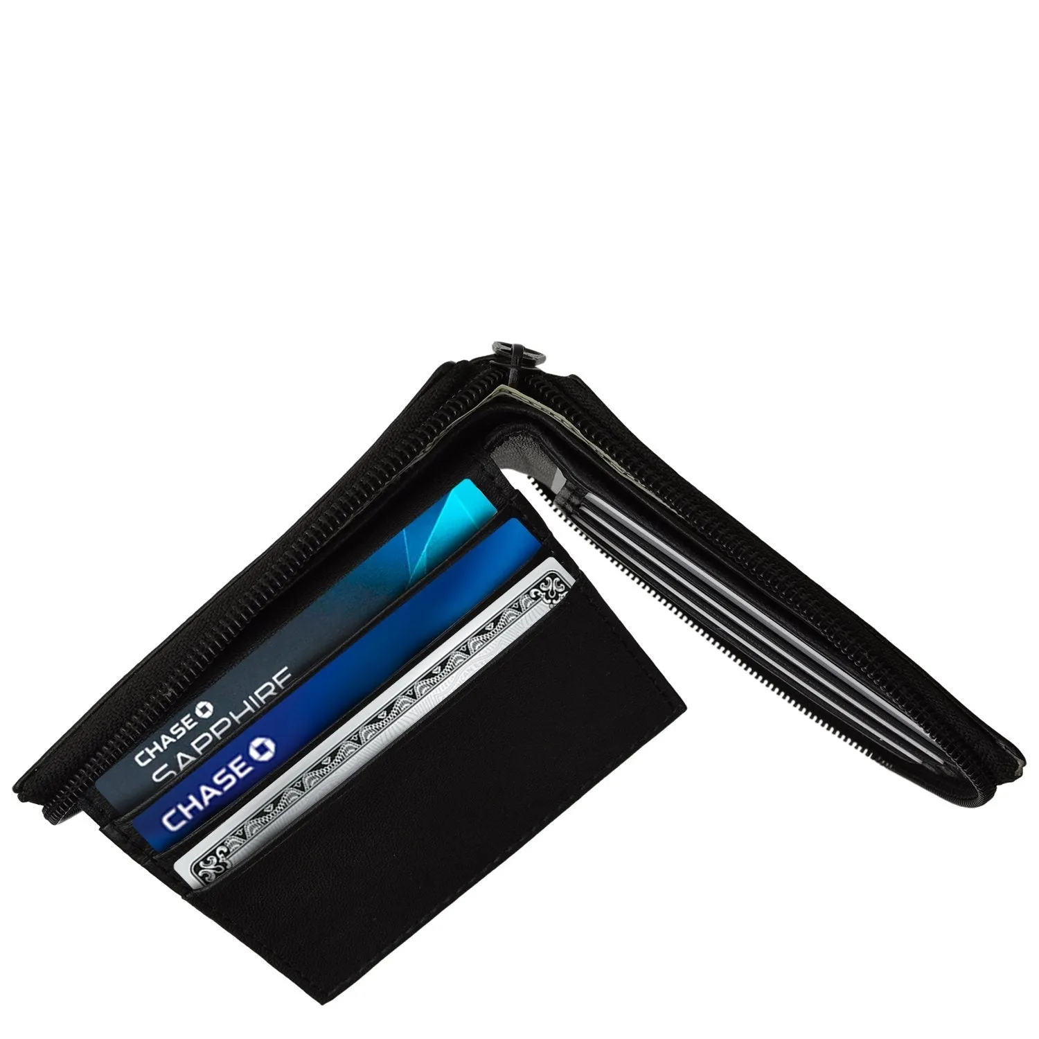 Zip-Around Premium Leather Wallet