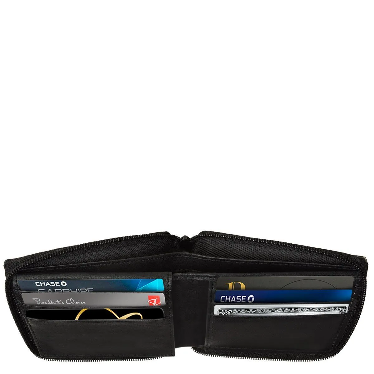 Zip-Around Premium Leather Wallet